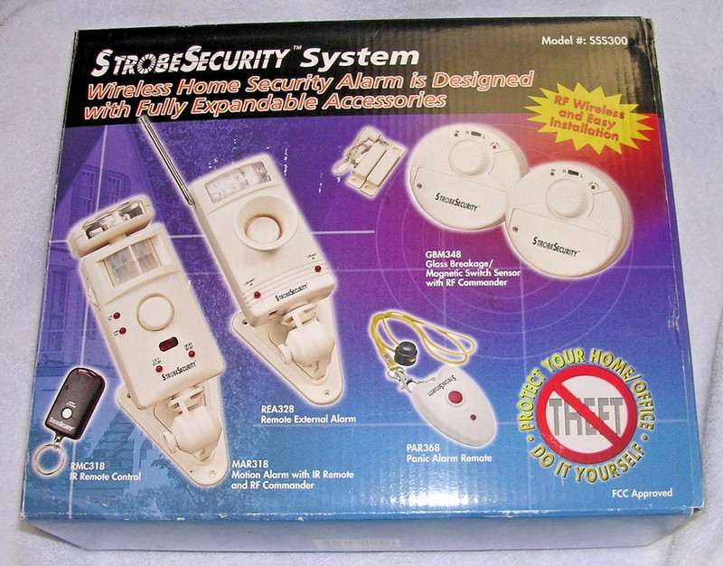 NEW StrobeSecurity System Wireless Home Security Alarm Set Remote Panic Sensor