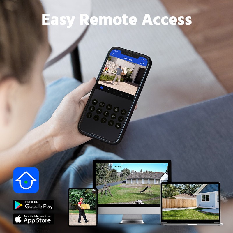 ANNKE 8CH 1080P Outdoor Security Camera System 3K Lite 5IN1 DVR Human Detection gallery