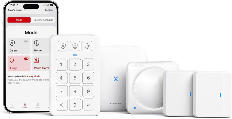 Wireless Smart Home Security System, 5-Piece Set with Mobile Alerts & Alexa