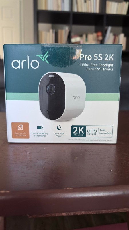 Arlo Pro 5S 2K Indoor/Outdoor Wire Free Spotlight Security Camera – White