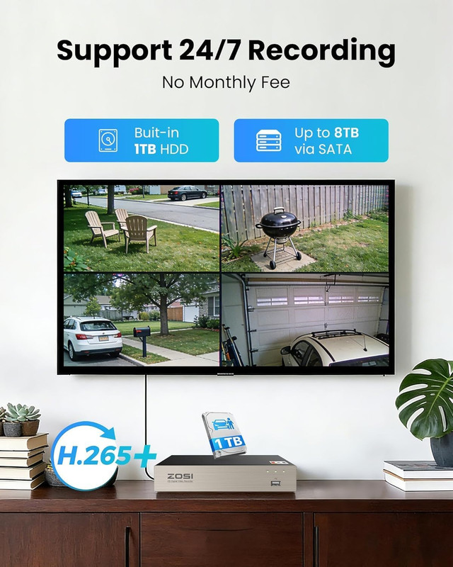 8CH 3K Lite Security Camera System with AI Detection & 120Ft Night Vision gallery