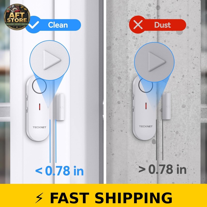 TECKNET 2-in-1 Door & Window Alarm for Kids Safety - 3 Pack gallery