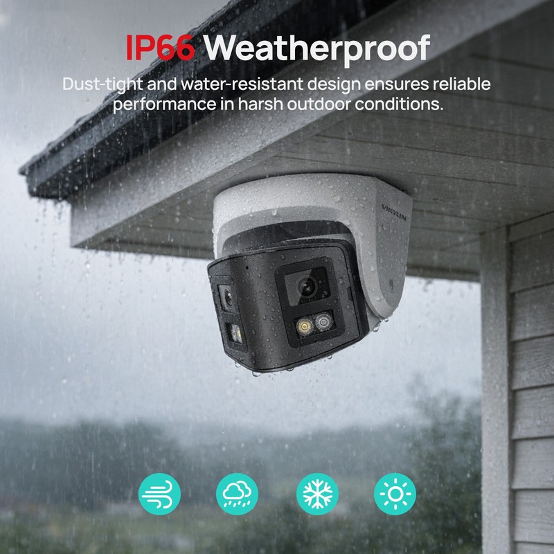 Vikylin 4K 8MP 4MP Panoramic Dual Lens Full Color IR IP Camera POE ONVIF NDAA gallery