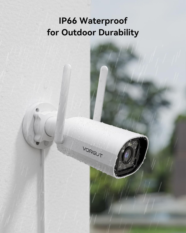 Wireless Security Camera System with 10" LCD Monitor, 2PCS 3MP Bullet Outdoor Ca gallery