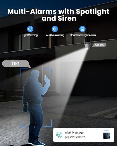 Security Camera Outdoor Wireless, 3K/5MP Solar Camera Outdoor 5MP-1PACK gallery
