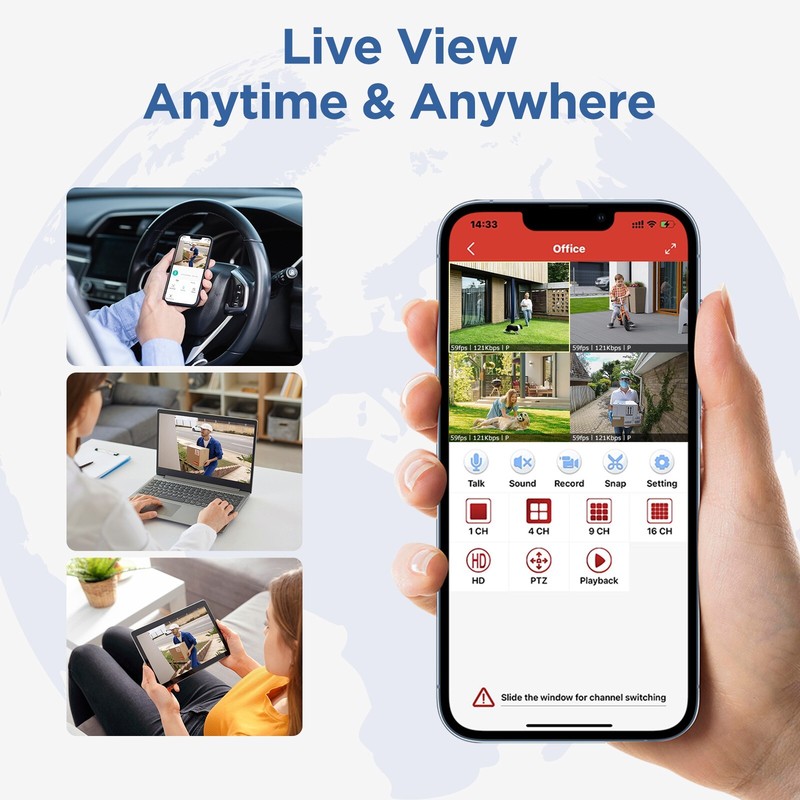 8PCS 3MP HD Cameras ,Wireless WiFi Security Camera systen 10CH NVR+3TB harddrive gallery
