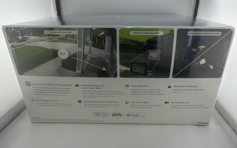 Arlo Pro 5S 2K Security Bundle with 3 Wireless Spotlight Cameras - White.. gallery