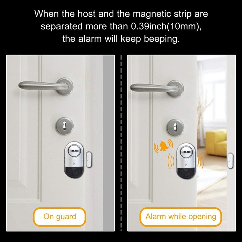 WINDOW ALARM Magnetic Burglar Intruder Entry Alert Safety 120dB 6 Pack NOOPEL gallery