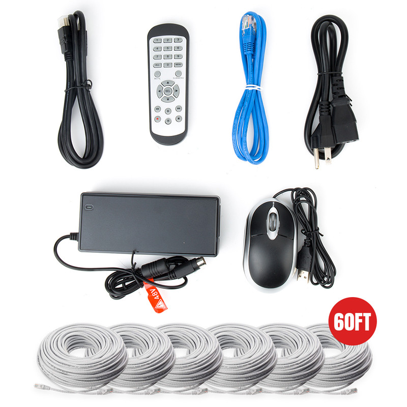 AmSecu 4K 8CH IP Security Camera System with 6 x 4K 8MP 3.6mm Bullet IP Cameras gallery