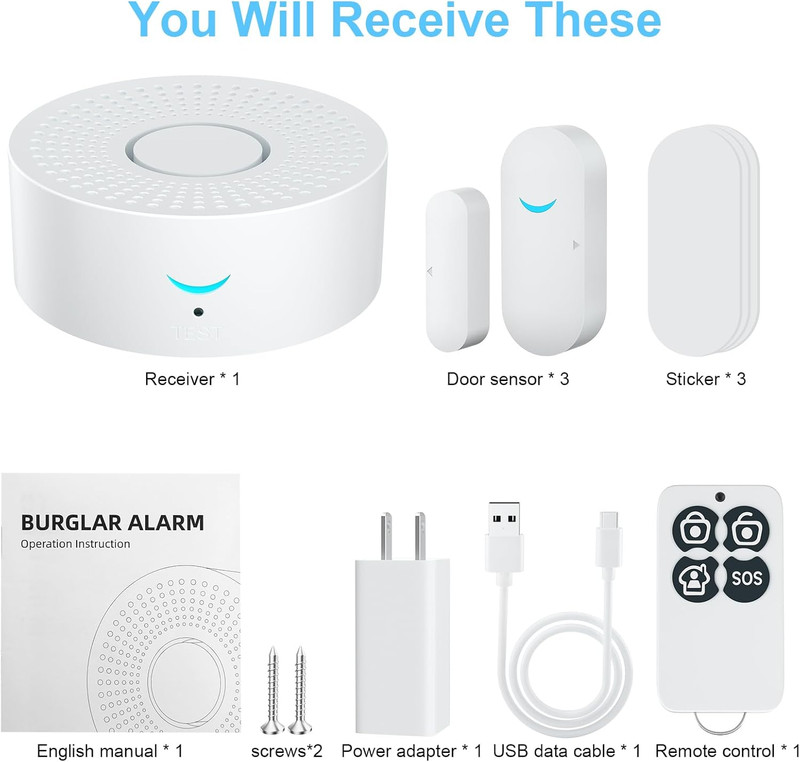 Alarm System for Home Security, Door Alarm Window Alarm Sensors, APP Remote Cont gallery