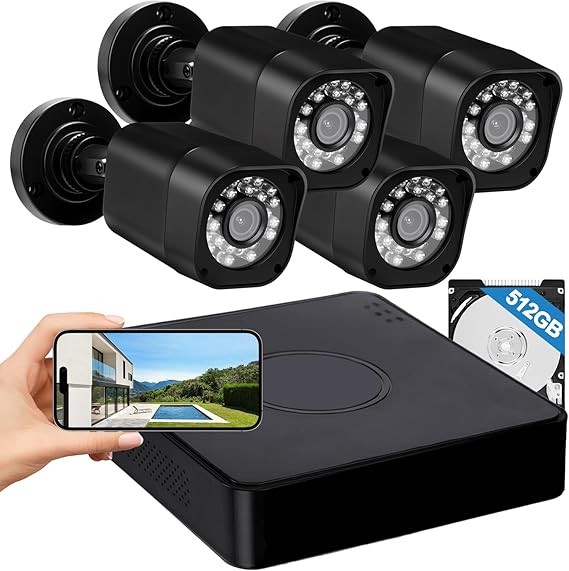 4CH 1080P Security DVR System 512GB HDD gallery