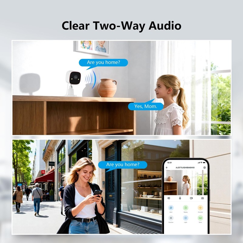 Wifi Security Camera System With Home Remote Control Outdoor 2K IP Camera+32GB gallery