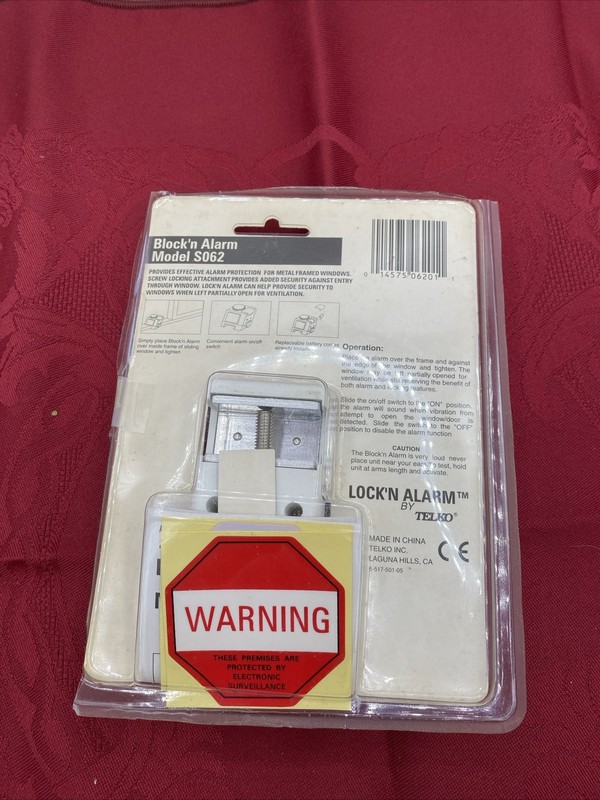 New Telko Safety & Security Lock'n Alarm Lock For Sliding Windows Model S062 gallery