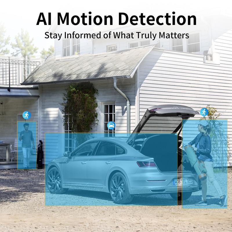 Wireless Security Camera System Home WiFi Solar Battery Powered Outdoor 4CH NVR gallery