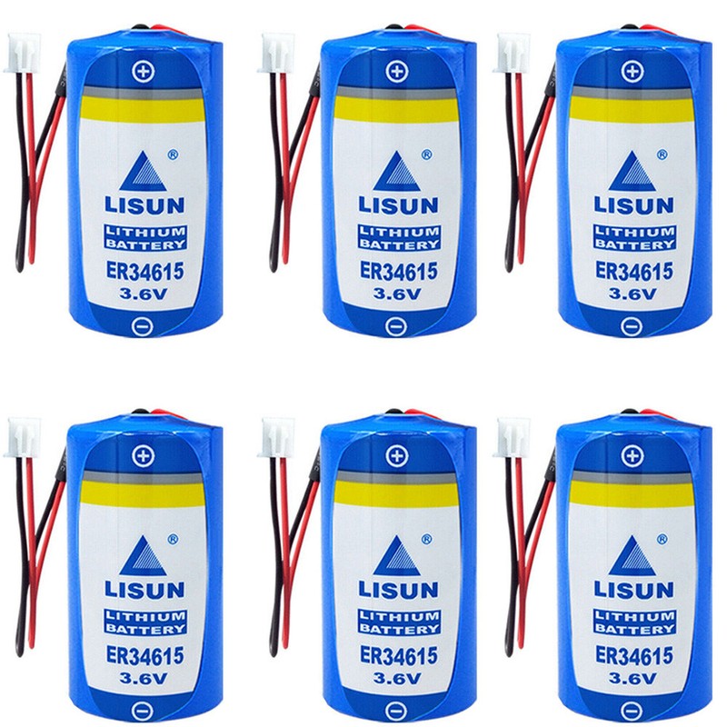 6PCS ER34615 3.6V 19000mAh Battery with 2.54 White Plug for Memory Power Supply