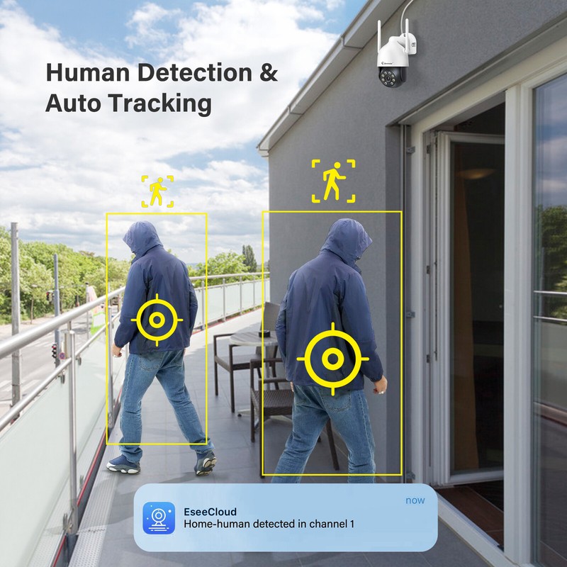 5MP Smart Home Security Camera System 10CH 1TB NVR WiFi Alexa Human Detection gallery