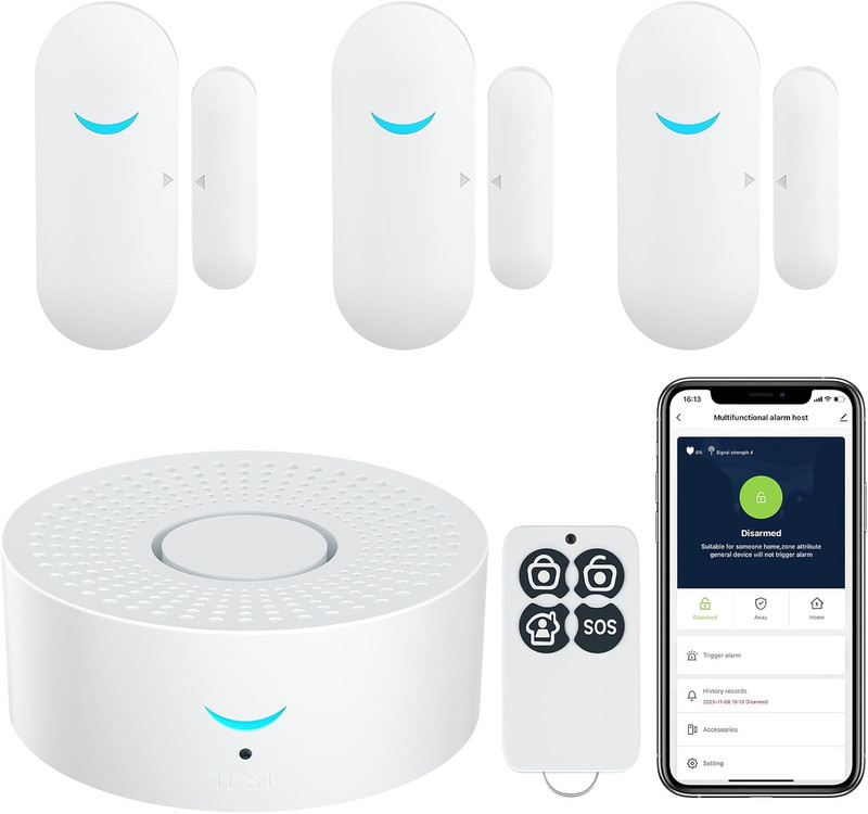 Alarm System for Home Security, Door Alarm Window Alarm Sensors, APP Remote Cont