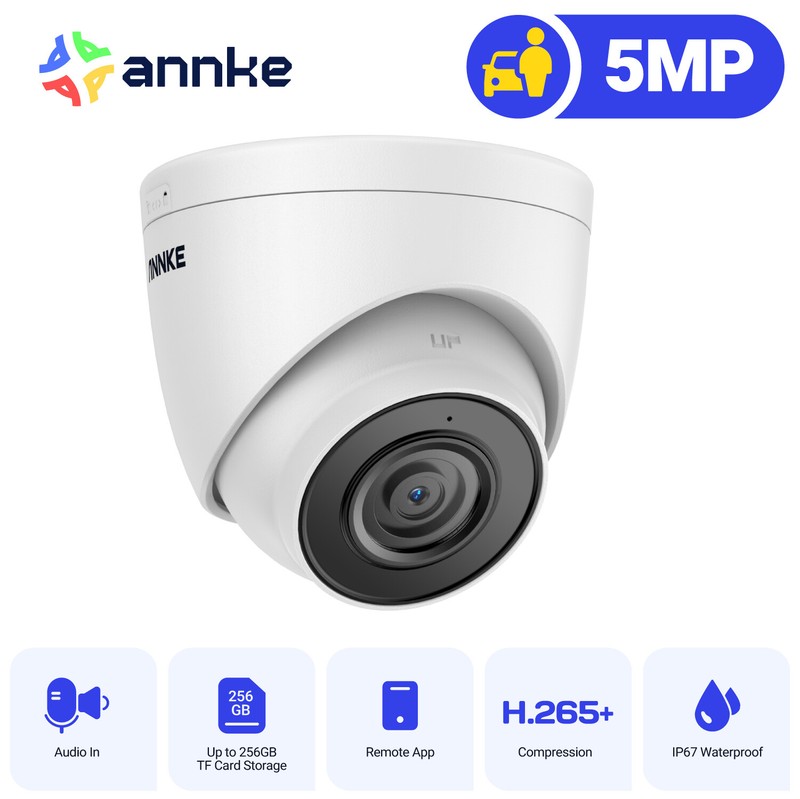 ANNKE 3K 4K 8MP 12MP Audio PoE Security IP Camera Outdoor AI Color Night Vision