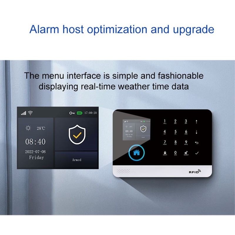 Smart Wireless Alarm System For Home Protection With Color Screen Premium