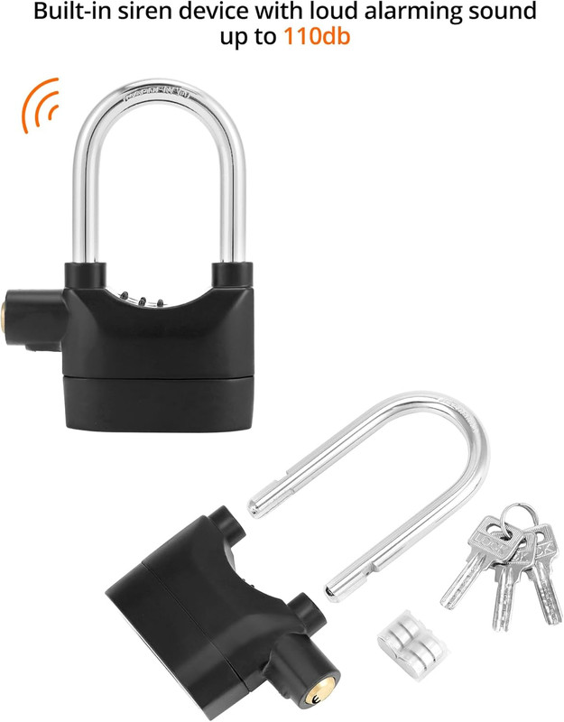 Alarm Lock, 110 Db Universal Security Alarm Lock System Burglar Door Motor Bike gallery