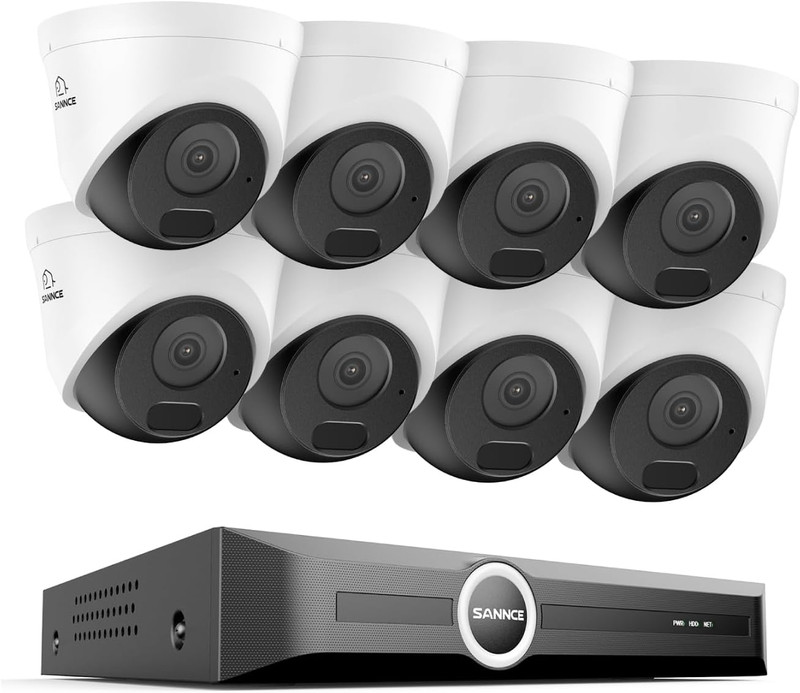 5MP Poe Security System, 8CH 6MP Surveillance NVR with 8PCS 5MP HD Weatherproof