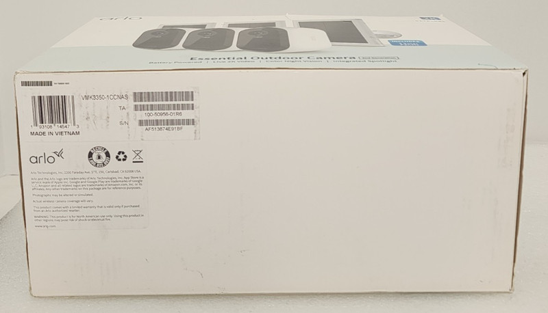 3 Pack Arlo Essential Outdoor 2K Camera 2nd Generation with Solar Panels, NEW gallery