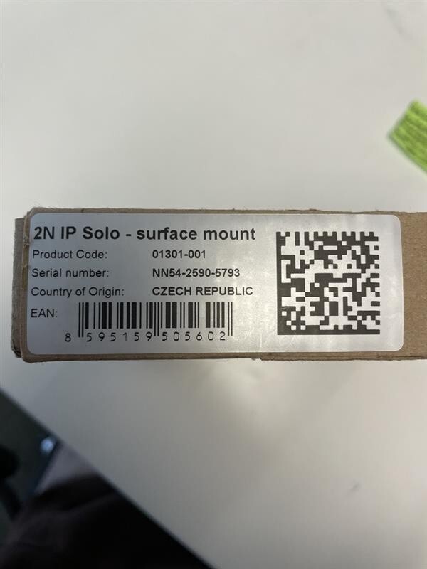 2N IP Solo Intercom System with Camera Surface Mount, Nickel 01301-001