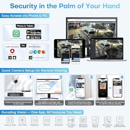6MP PoE IP Turret Camera, PoE Camera Outdoor White - 6MP Active Deterrence gallery