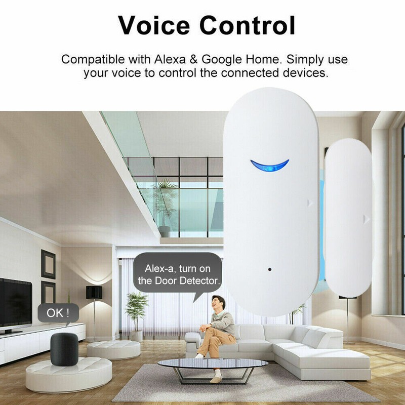 WIFI Smart Window Door Magnetic Sensor Burglar Security Alarm For Google Alexa gallery