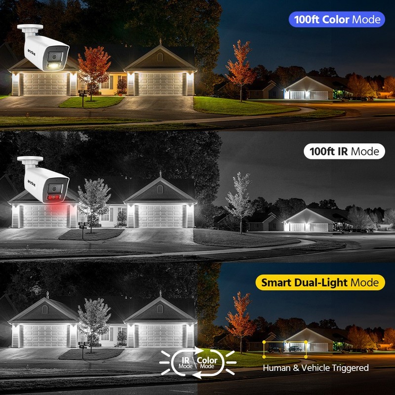 ANNKE 3K POE AI Color Night Security Camera System 2-Way Audio 8CH 8MP NVR IP67 gallery