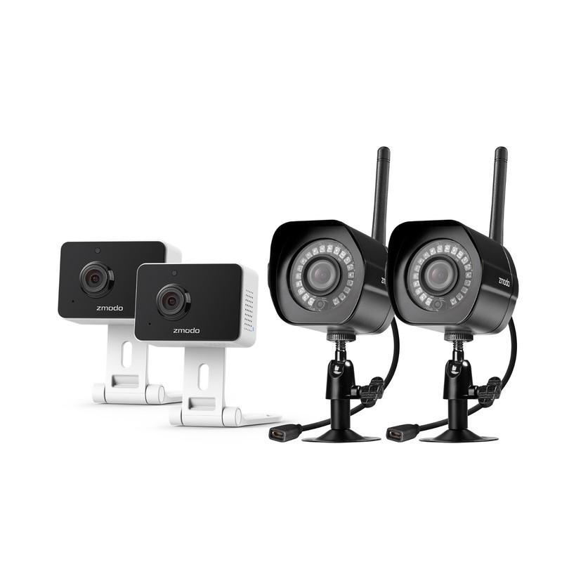 Zmodo Indoor Outdoor Smart Wireless Plugin 1080p Wireless Cameras Night vision