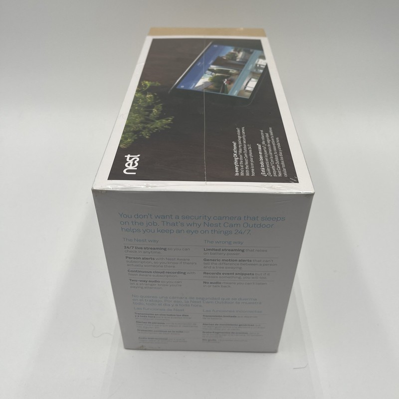 Google Nest Cam Outdoor Smart Security Camera (2-Pack) NC2400ES - Sealed NEW gallery
