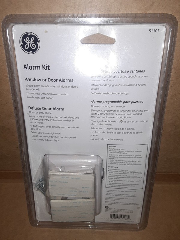 GE Personal Security Alarm Kit 51107 For Windows or Door Alarm (New/Sealed) gallery