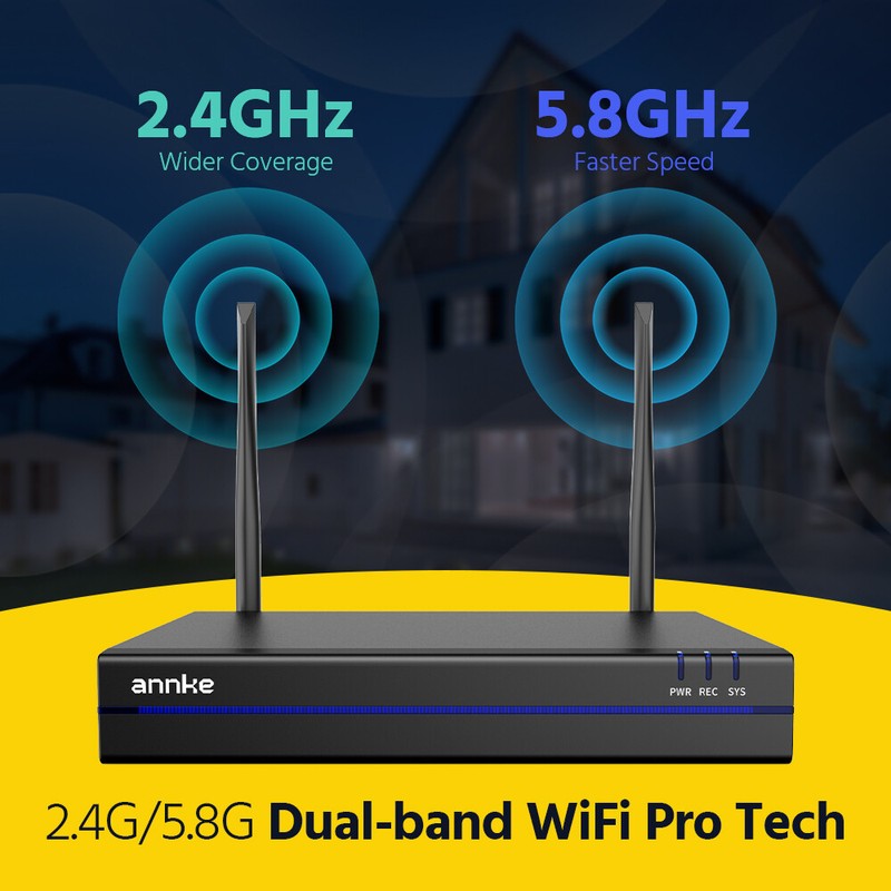 ANNKE 16CH 4K NVR 3MP Wireless Security Camera System Two Way Audio AI Detection gallery