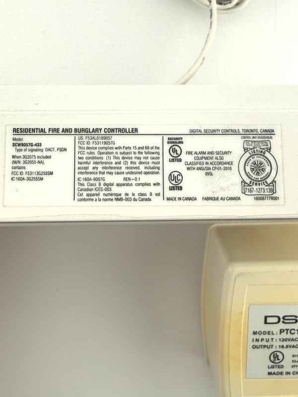 ADT SCW9057G-433 Residential Fire & Burglary Controller - Bad Battery gallery