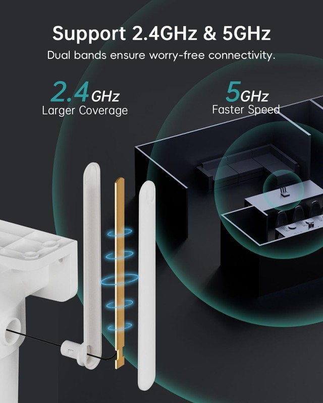 2.5K Wired Home Security Camera, 5MP, 24/7 Recording, AI Motion Detection, 360° gallery