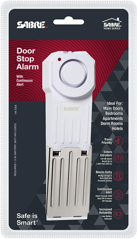 Security Wedge Door Stop Security Alarm With 120 dB Siren For Home/ Travel /Dorm gallery