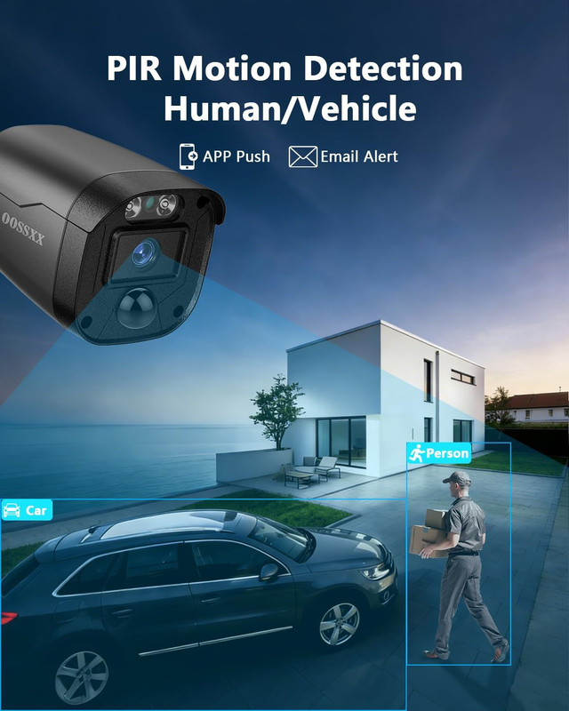 3K 5MP Wired CCTV Security Camera System with 122° Ultra Wide Angle, 8CH HD DVR gallery