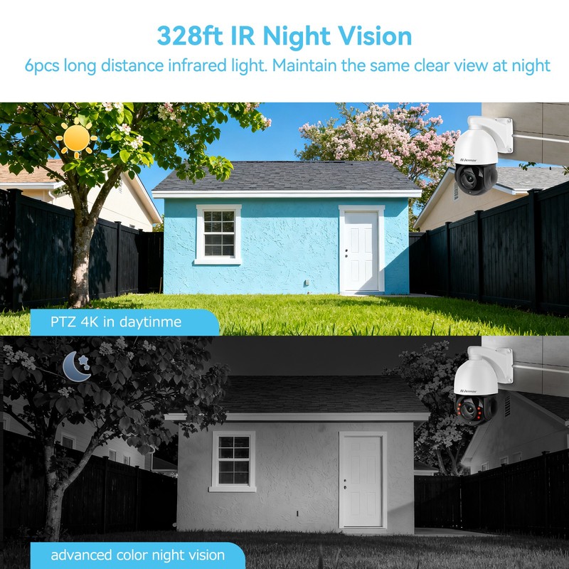 5MP POE PTZ Security Camera Outdoor 4X Zoom HD IP CCTV IR Night Vision gallery