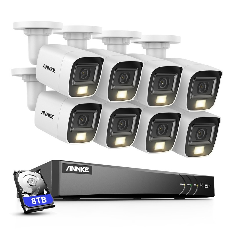 ANNKE 4K 8CH DVR 5MP Audio AI Security Camera System Outdoor Color Night Vision gallery