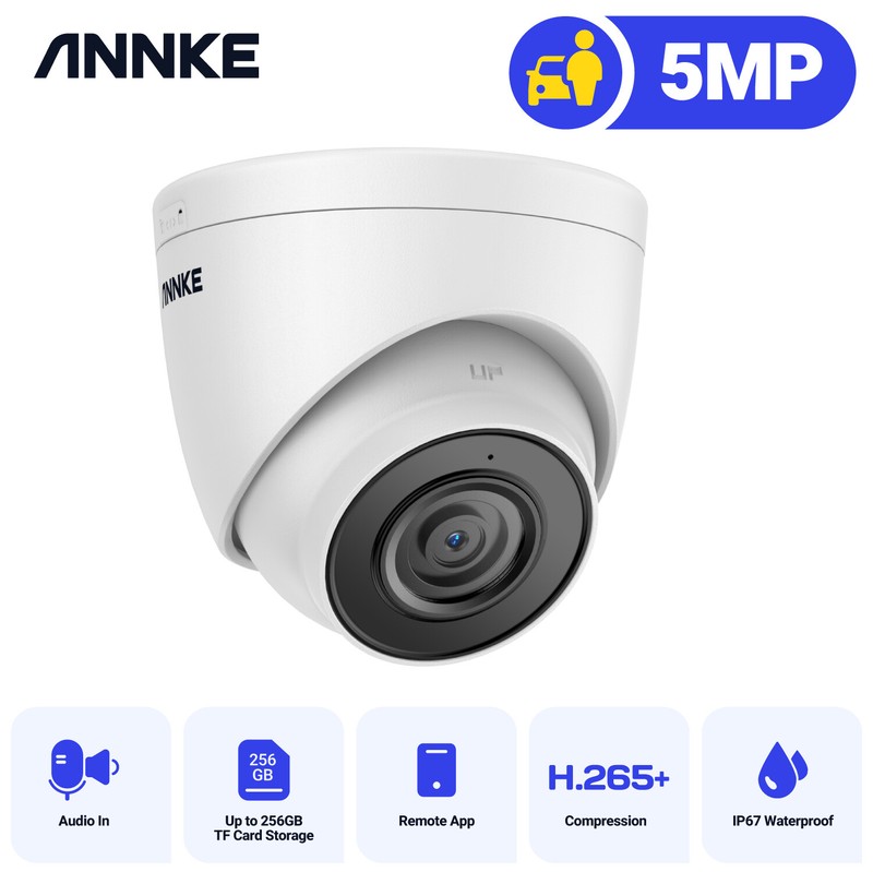 ANNKE 5MP PoE Security IP Camera C500 Audio Outdoor Night Vision Human Detection