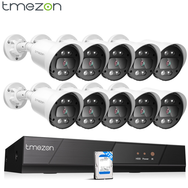 16CH 5MP DVR Home Camera System Color Night Vision IP66 Waterproof gallery