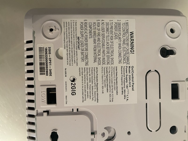 Security System Go Control Panel Model 2GIG-GCX gallery