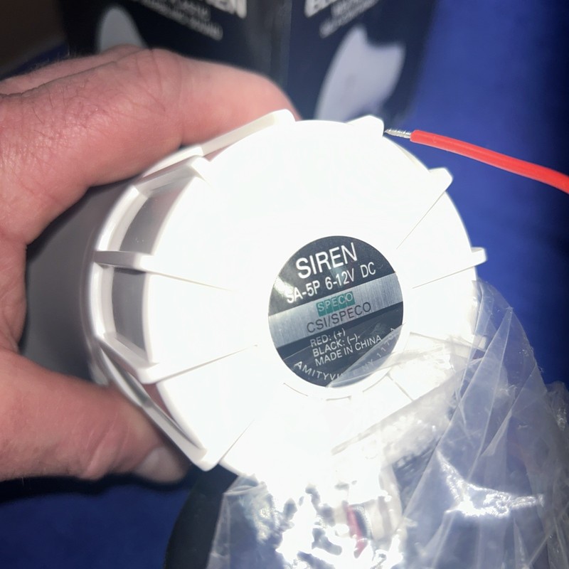 SPECO TECHNOLOGIES SA5P Weatherproof Alarm Siren,5-1/4"H,White 49CA14 NIB gallery
