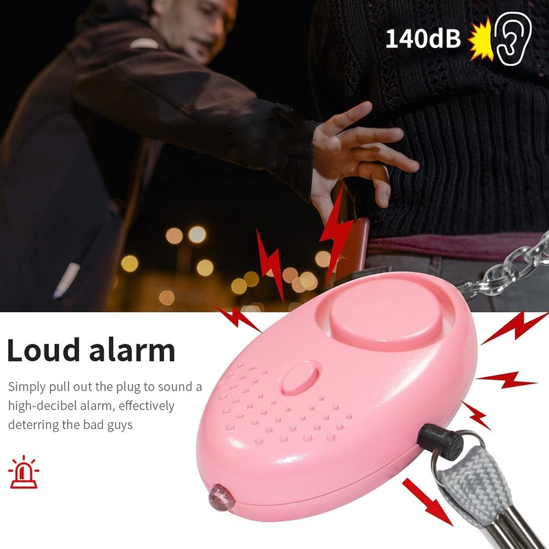 Personal Alarm, 3 Pack 140DB Person Siren with Lights, Personal Panic Alarm f... gallery