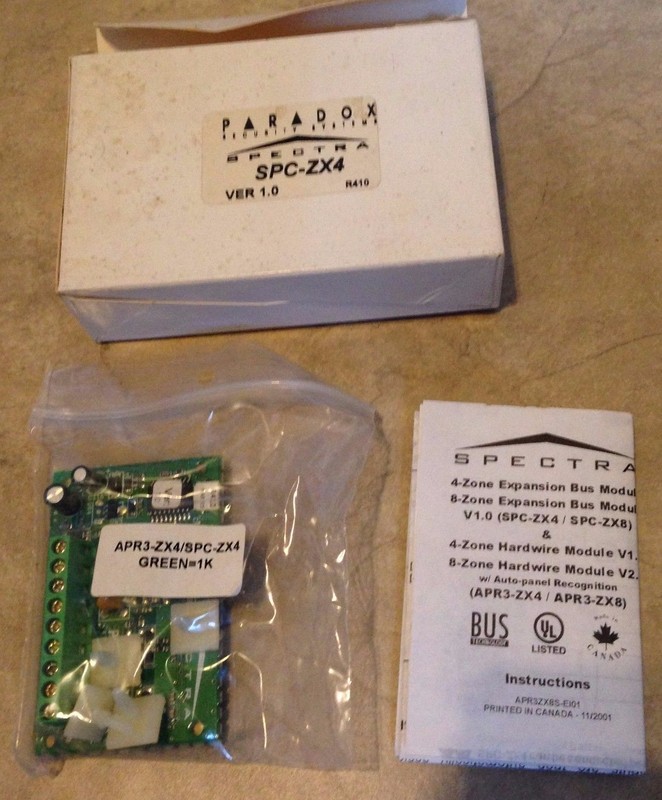 Paradox Spectra SPC-ZX4 Vers 1 NEW in box Wired 4 zone Expansion Module