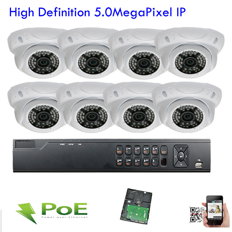 8Channel 3D H.265 NVR 2592x1920P 5MP PoE 48IR IP M))PR Security Camear Alarm 1