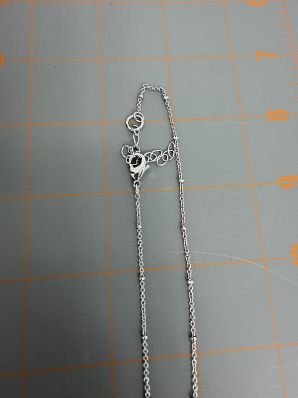 Invisawear Smart Jewelry Personal Safety Device Beaded Silver Chain Necklace New gallery