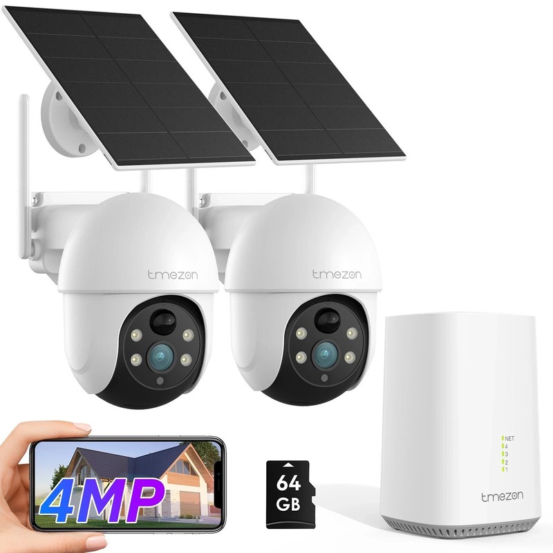 Solar Battery Powered Wireless Security Camera System WiFi IP Outdoor Home HDMI gallery