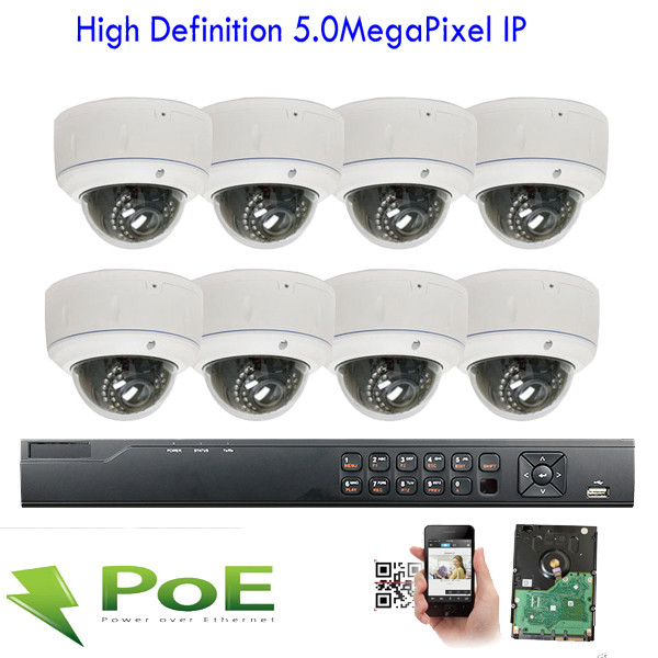8CH 12MP NVR 2592 5MP ONVIF 2.8-12mm Vari-Focal PoE IP Security Camera SystemOi